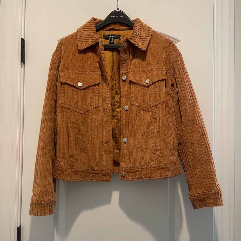 Forever21 Corduroy Brown Fall Jacket Shacket